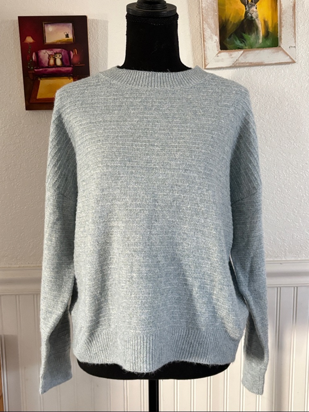 Vero Moda Light Blue Crewneck Sweater Sz M EUC